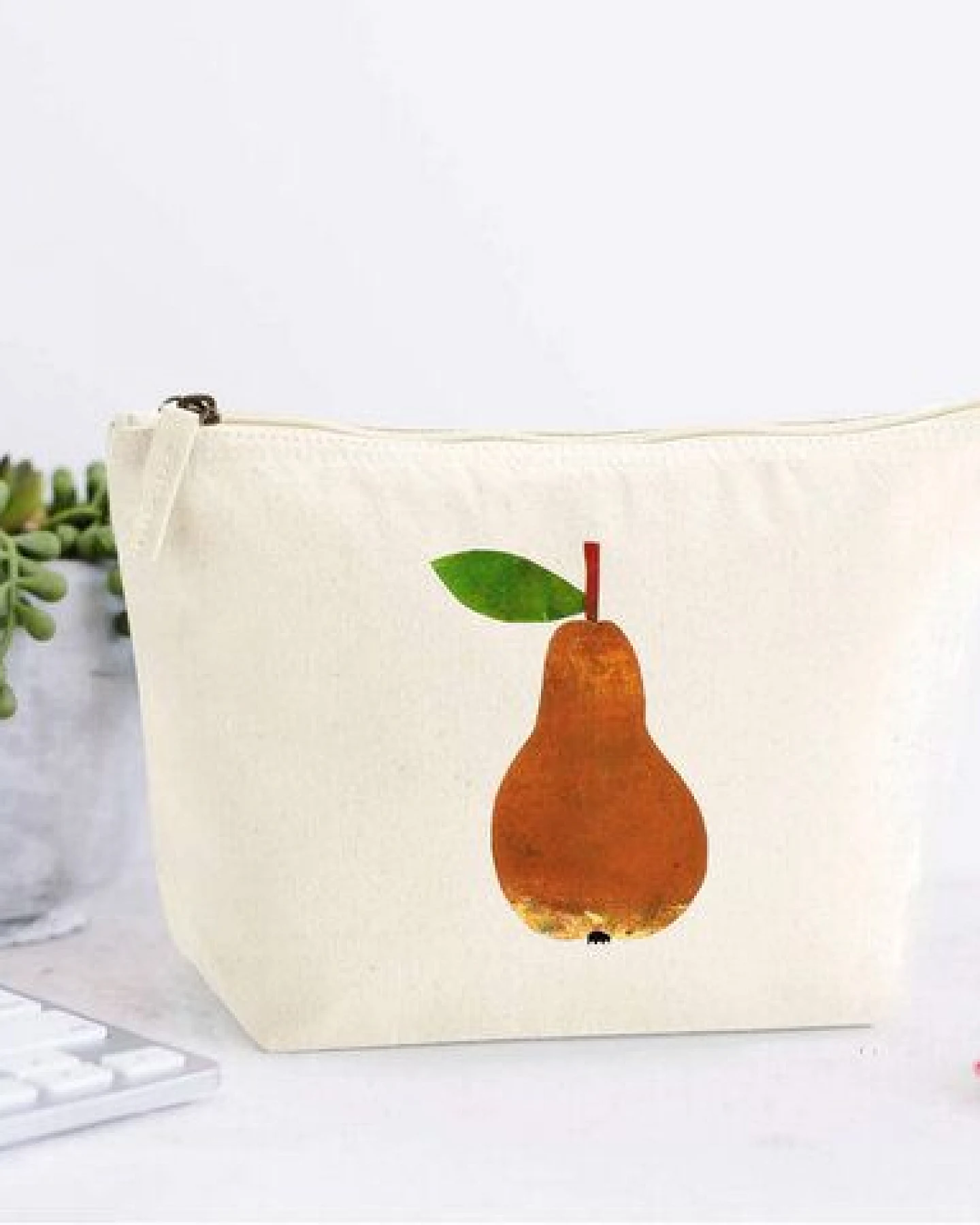 MELAdi Accessoire-Tasche aus Biobaumwolle - Größe L Birne – Ansicht 2