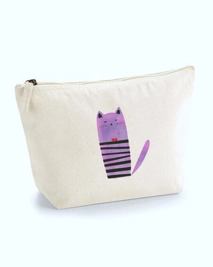 MELAdi Accessoire-Tasche aus Biobaumwolle - Größe M Katze