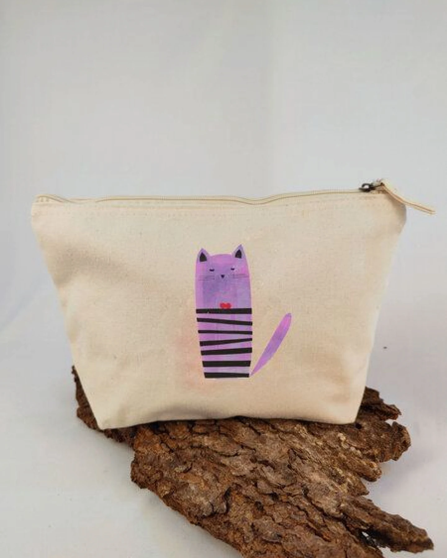 MELAdi Accessoire-Tasche aus Biobaumwolle - Größe M Katze – Ansicht 2