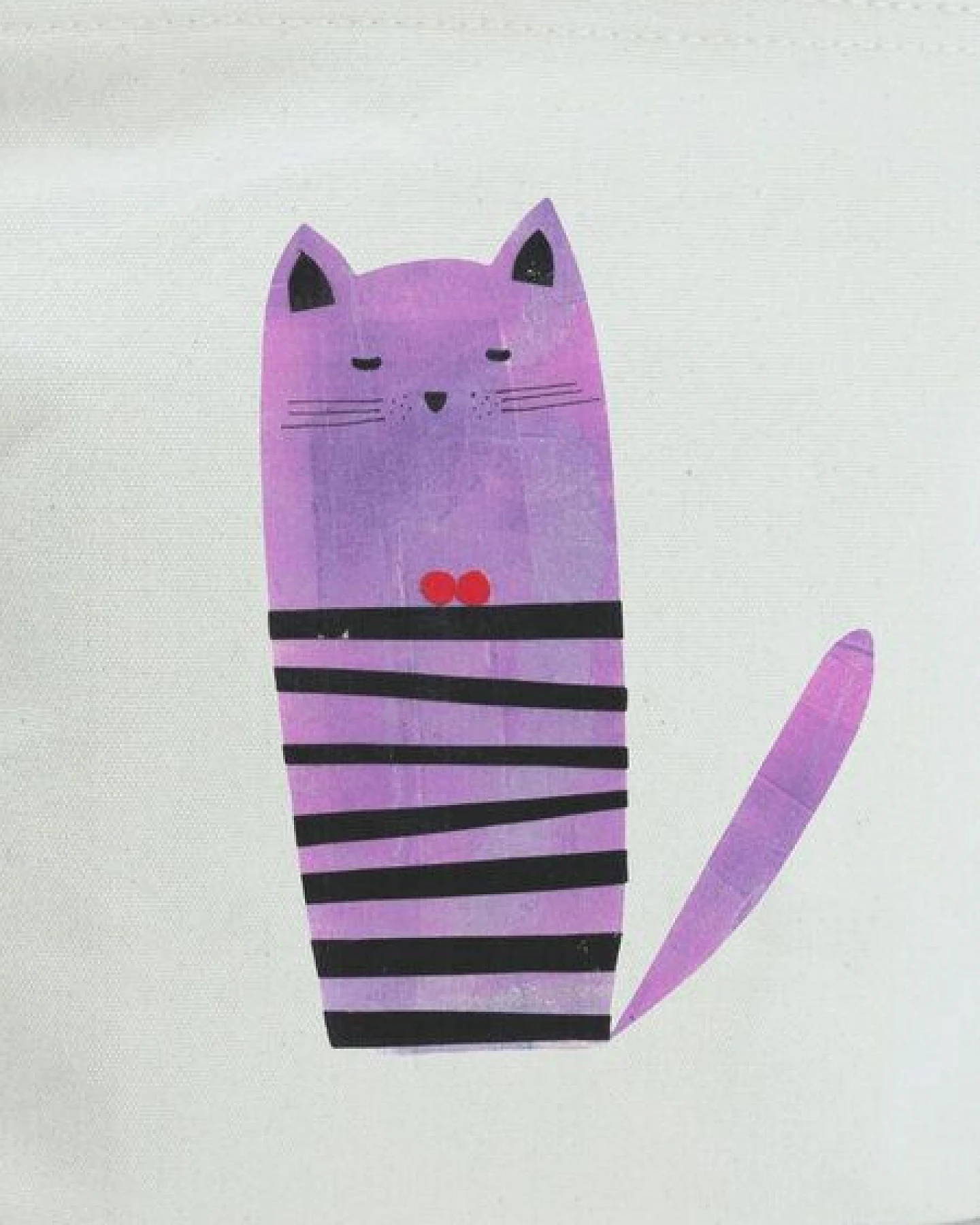 MELAdi Accessoire-Tasche aus Biobaumwolle - Größe M Katze – Ansicht 3