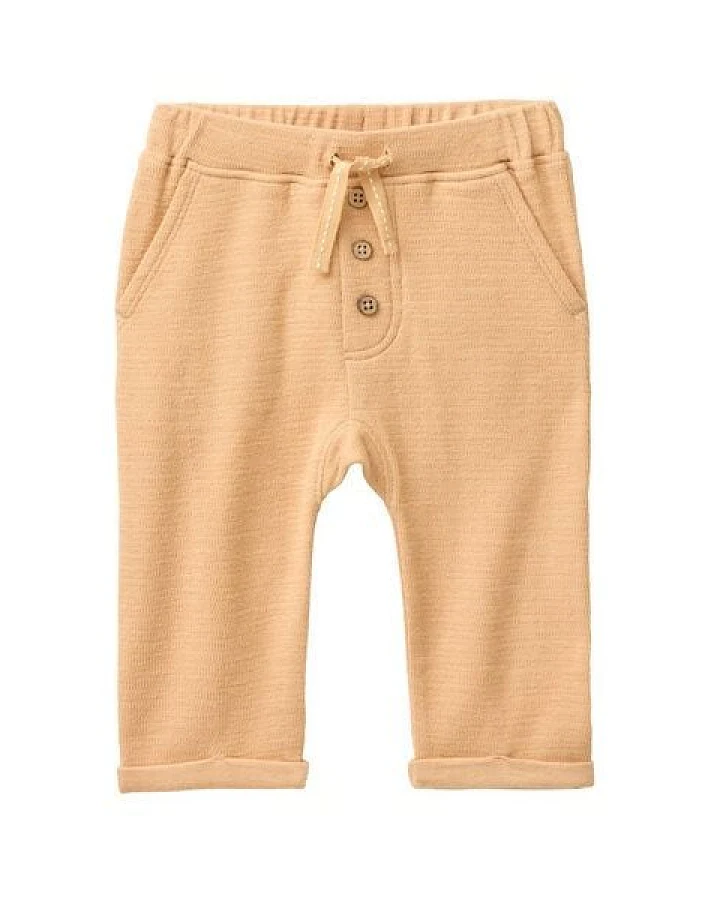 People Wear Organic Sweat Hose, gelb uni, Bio-Baumwolle