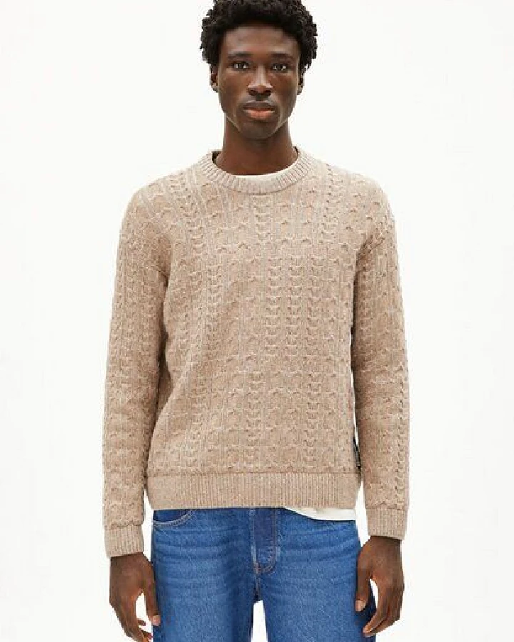 Produktseite: ARMEDANGELS Daako - silver melange tweed-true camel