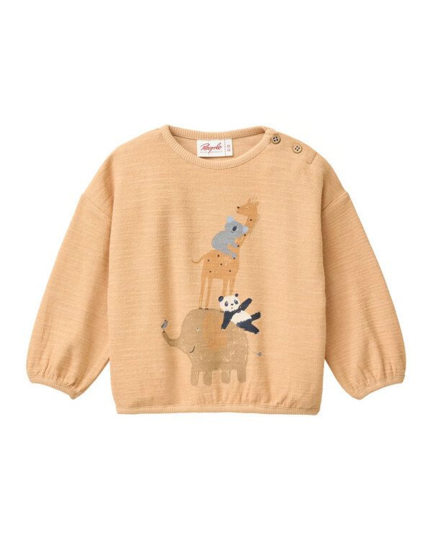 People Wear Organic Sweat Pullover, gelb uni, "Tierfreunde", Bio-Baumwolle – Ansicht 3