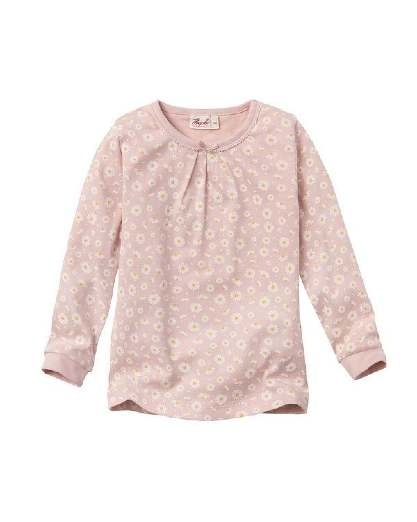 People Wear Organic Pyjama, rosa bedruckt, "floral", Bio-Baumwolle – Ansicht 2