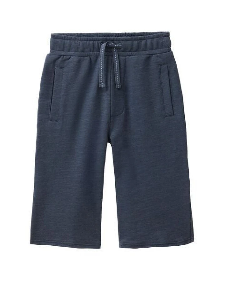 Produktseite: People Wear Organic "Sweat Boardshorts, blau uni, Bio-Baumwolle"