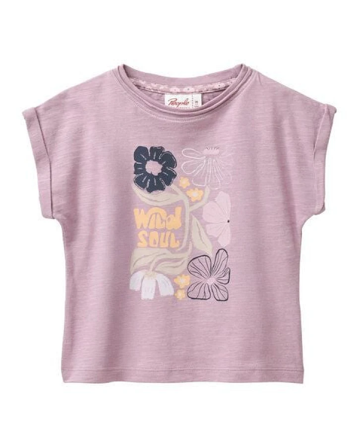 Produktseite: People Wear Organic Kurzarm Shirt, rosa uni, "Wild Soul", Bio-Baumwolle
