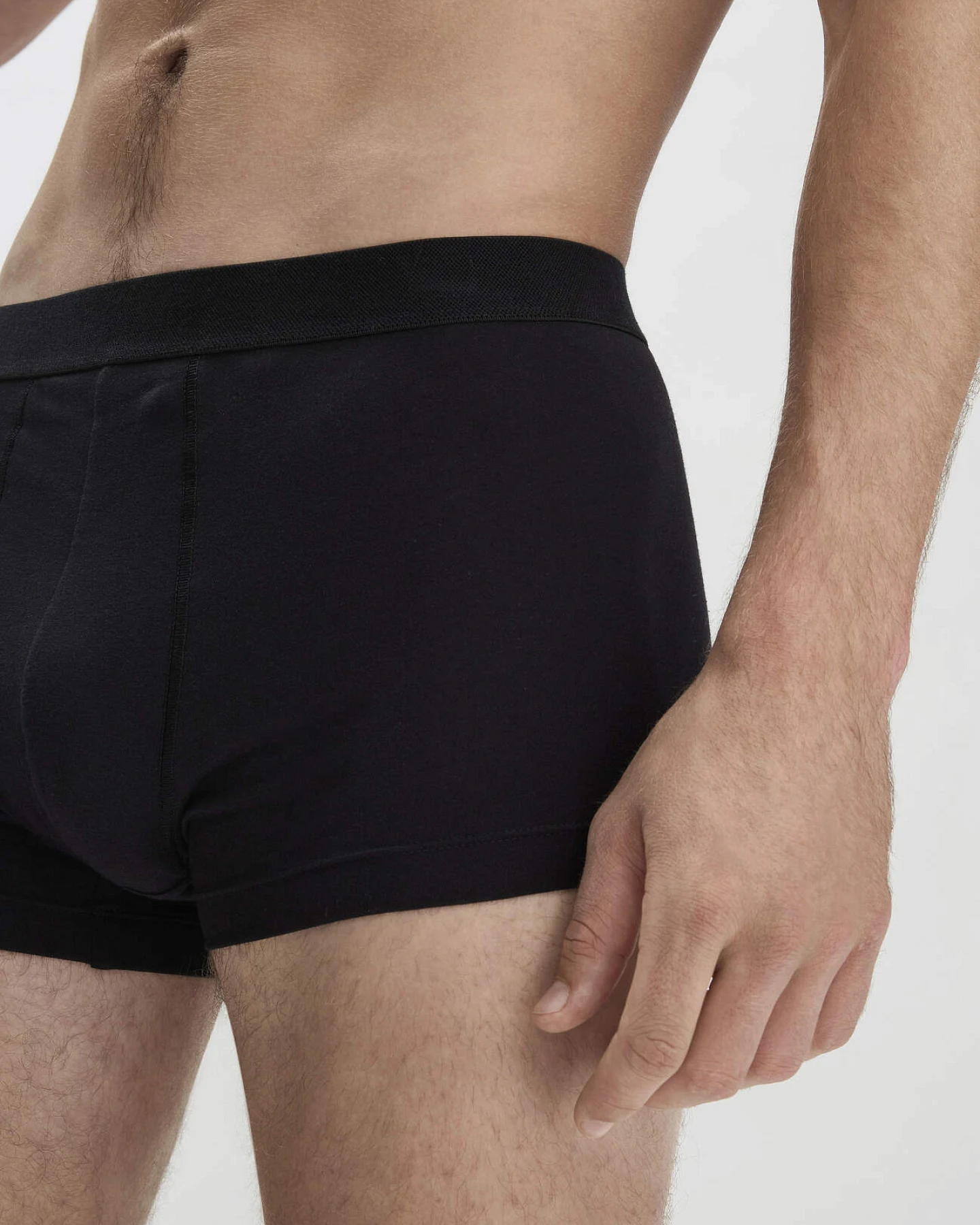 hessnatur Herren Pants Regular Cut COTTON MIX aus Bio-Baumwolle - schwarz - Größe 5 = M – Ansicht 3