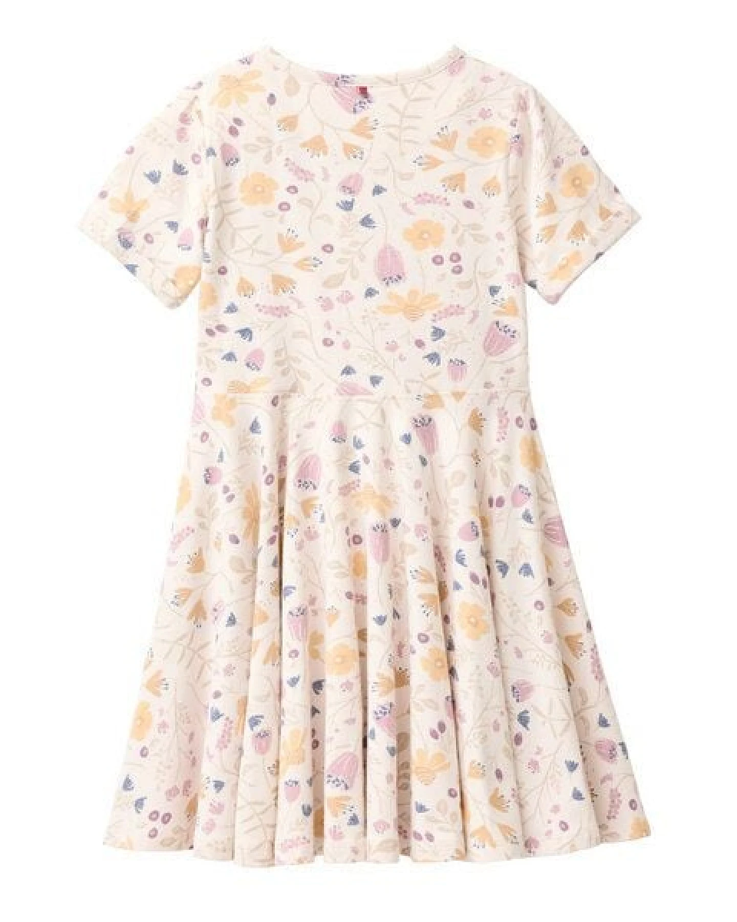 People Wear Organic "Kurzarm Kleid, rosa bedruckt, ""floral"", Bio-Baumwolle " – Ansicht 2