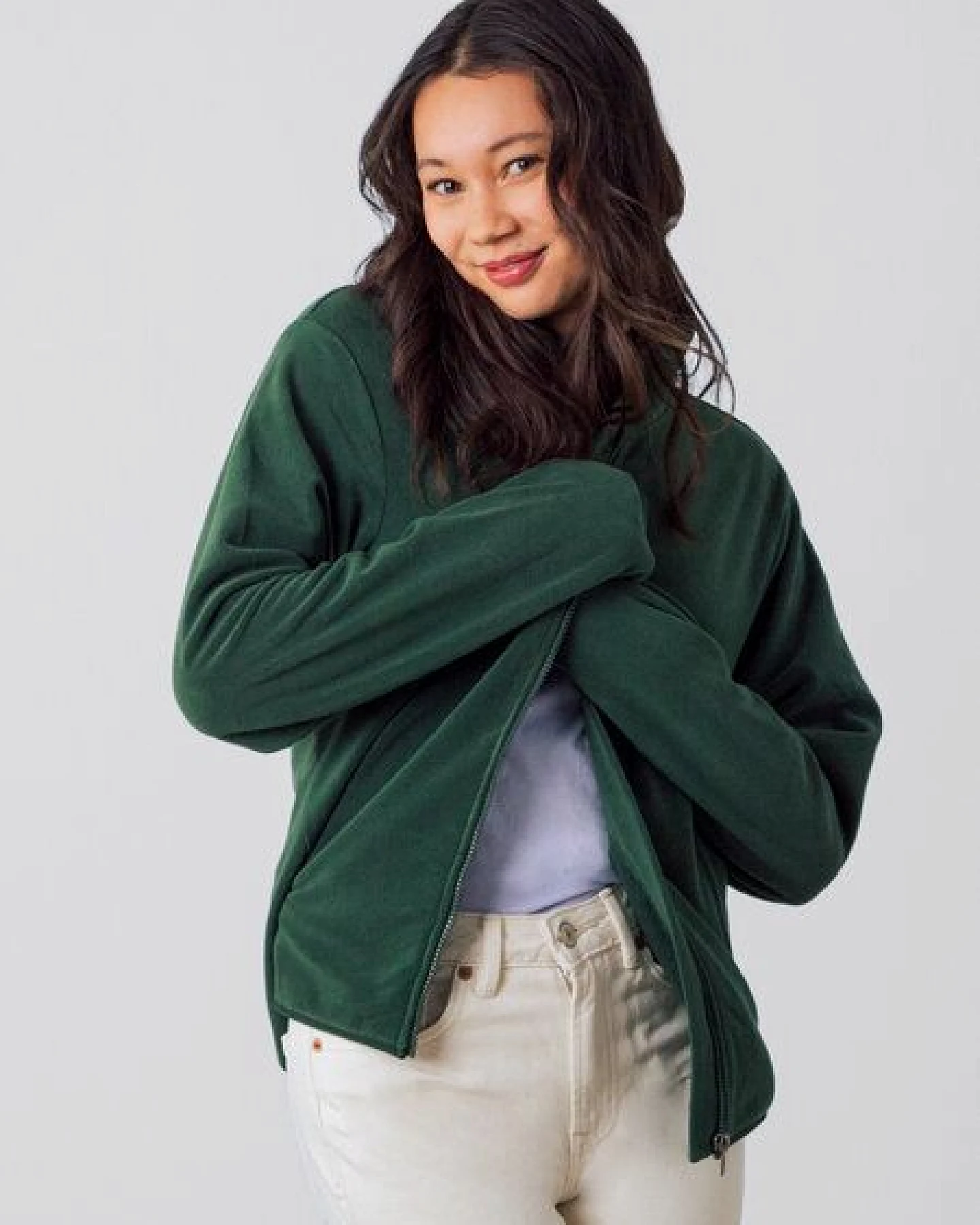 Honest Basics Kuschelige Fleecejacke aus recyceltem Polyester – Ansicht 2