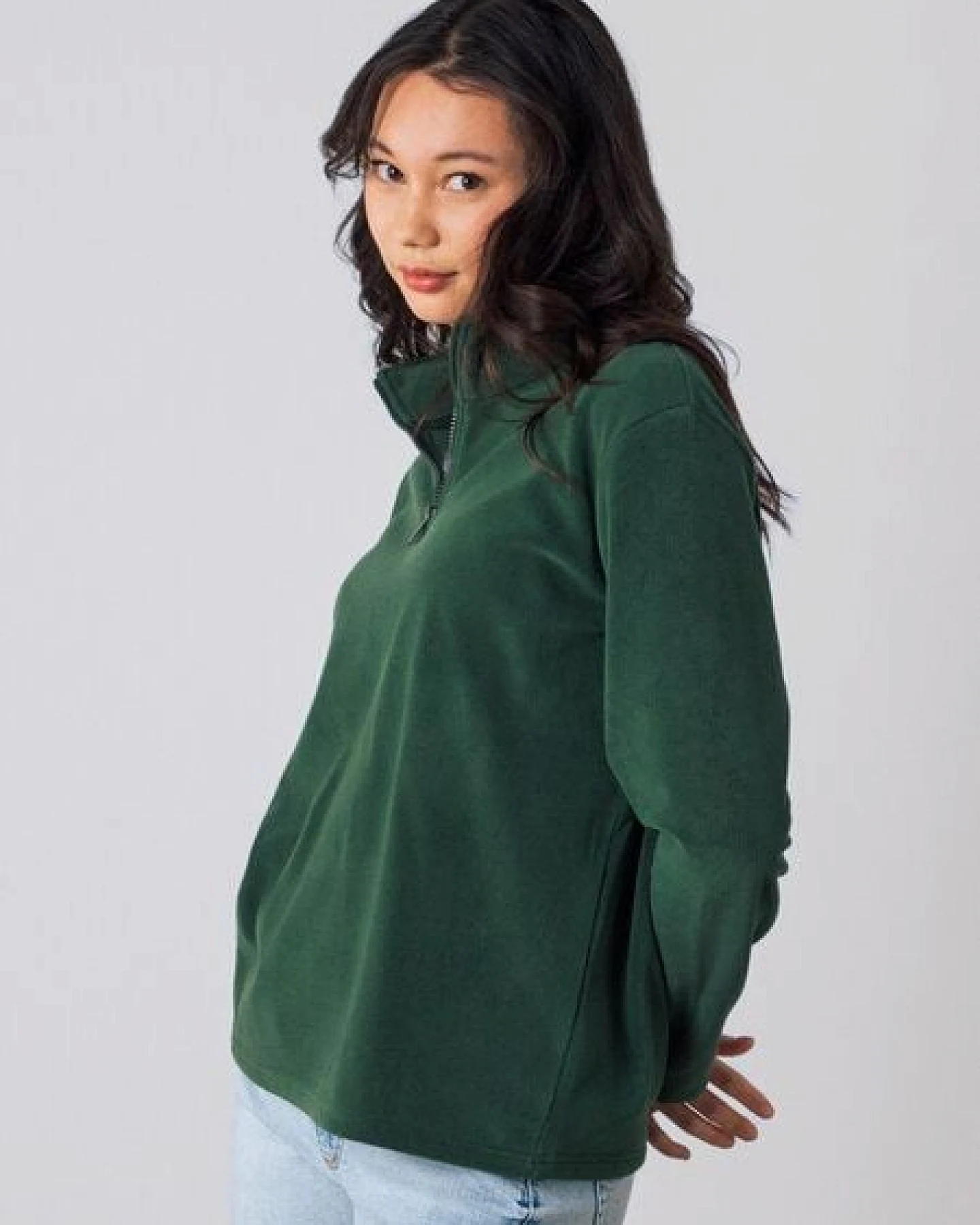 Honest Basics Damen Fleecejacke aus recyceltem Polyester – Ansicht 4