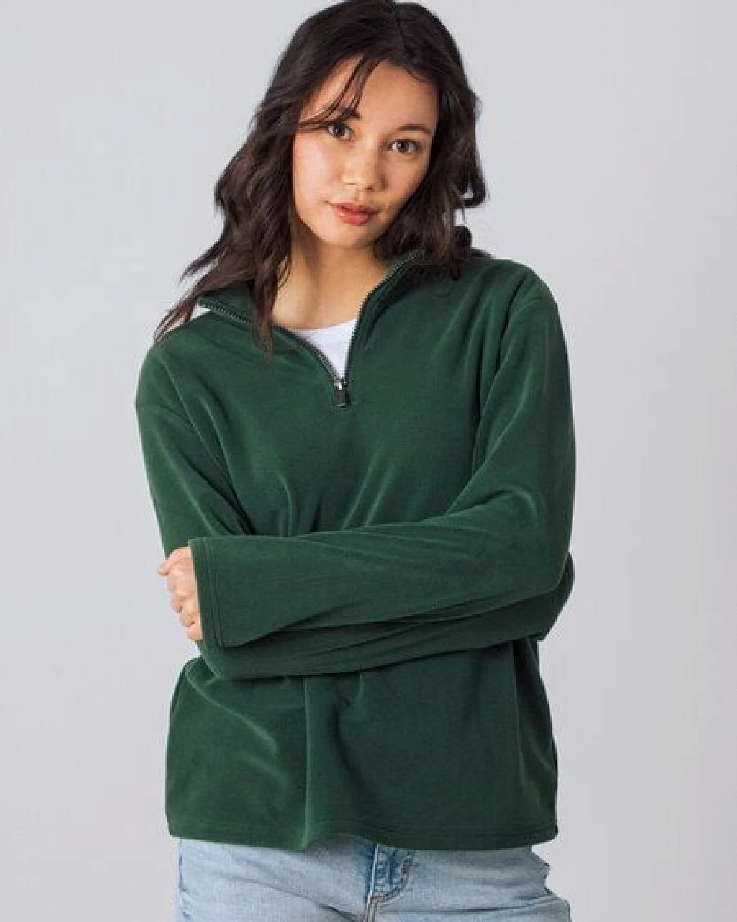 Honest Basics Damen Fleecejacke aus recyceltem Polyester – Ansicht 3