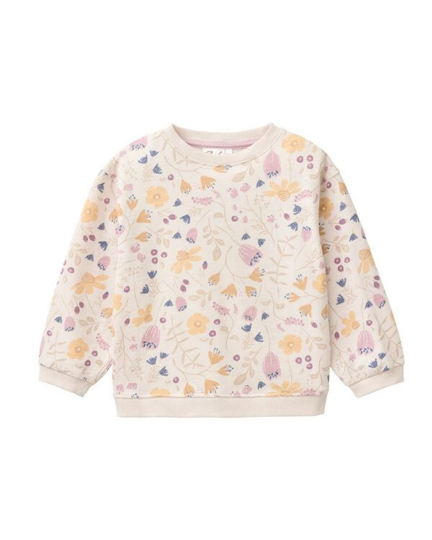 People Wear Organic Sweat Pullover, rosa bedruckt, "floral", Bio-Baumwolle – Ansicht 2