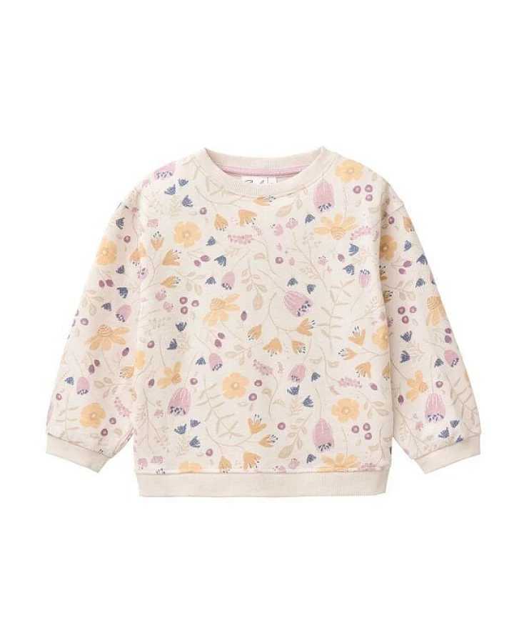 People Wear Organic Sweat Pullover, rosa und taupe, Bio-Baumwolle