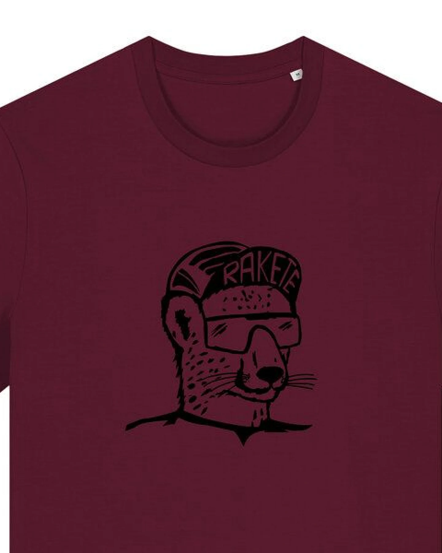 päfjes Gepard die Rakete Fahrrad Gravel - Unisex Männer Bio Unifarben T-Shirt – Ansicht 2
