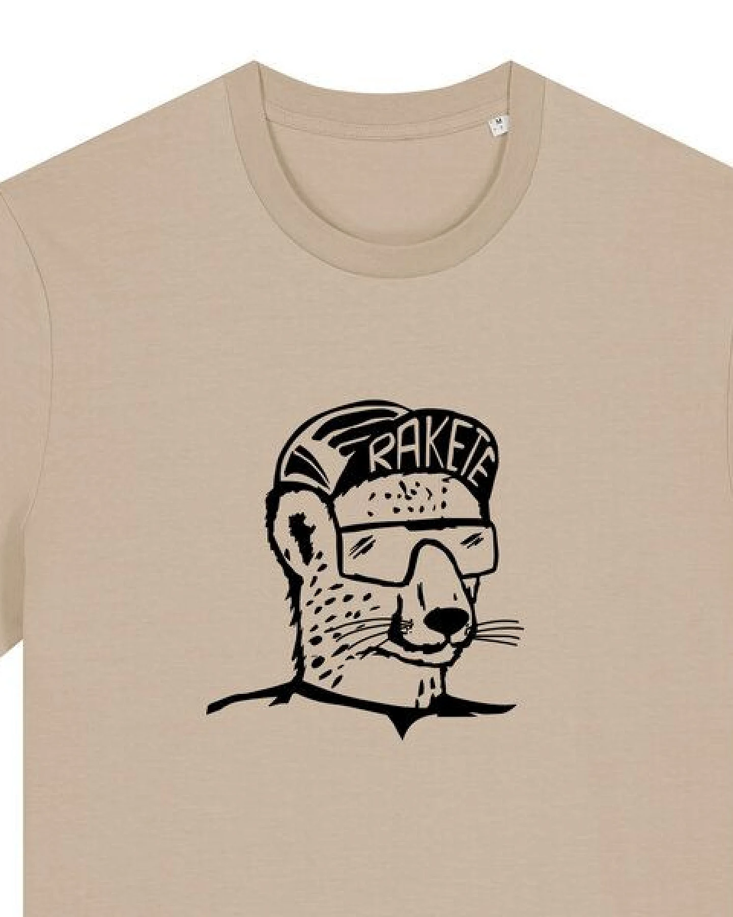 päfjes Gepard die Rakete Fahrrad Gravel - Unisex Männer Bio Unifarben T-Shirt – Ansicht 2