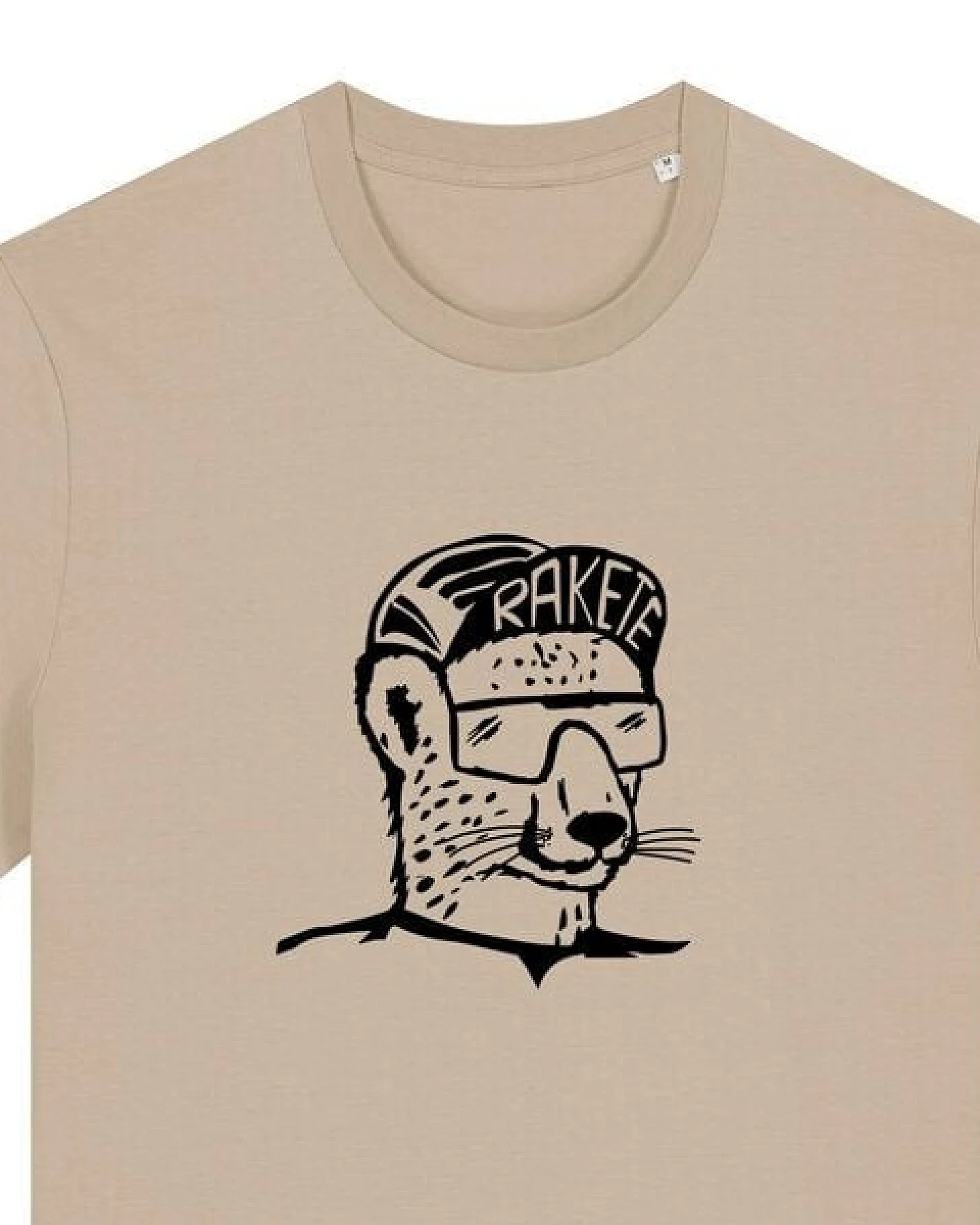 päfjes Gepard die Rakete Fahrrad Gravel - Unisex Männer Bio Unifarben T-Shirt – Ansicht 2