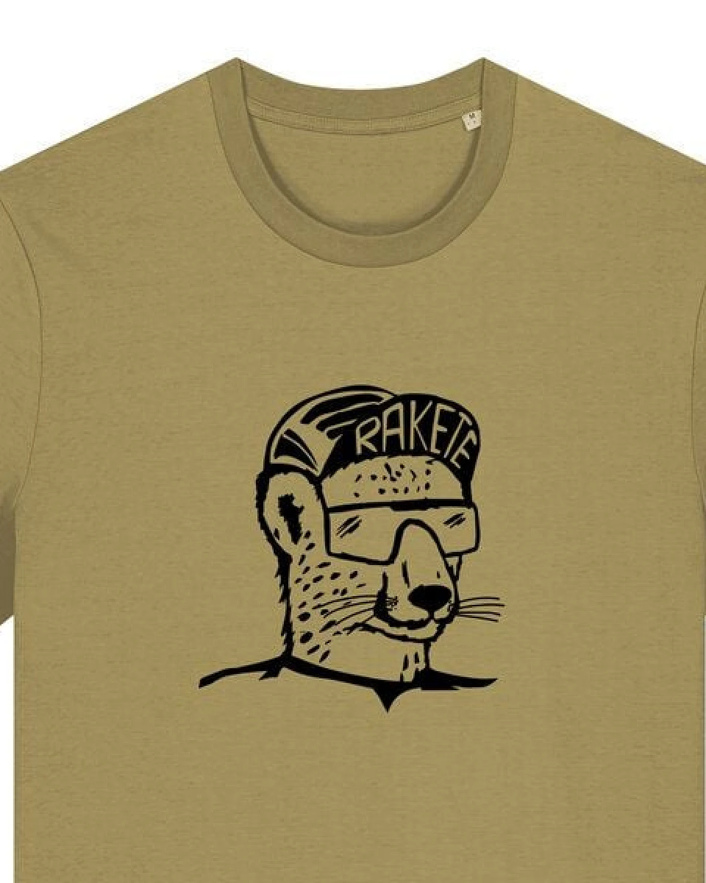 päfjes Gepard die Rakete Fahrrad Gravel - Unisex Männer Bio Unifarben T-Shirt – Ansicht 3