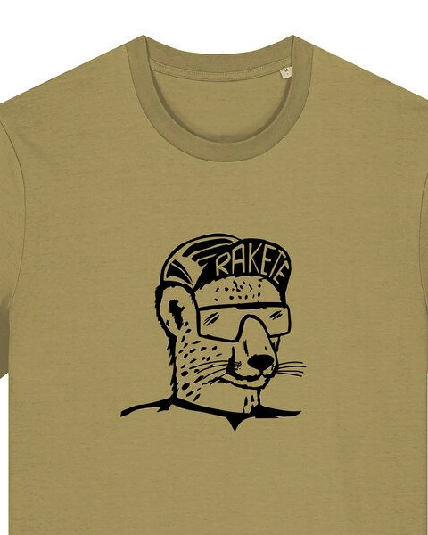 päfjes Gepard die Rakete Fahrrad Gravel - Unisex Männer Bio Unifarben T-Shirt – Ansicht 3