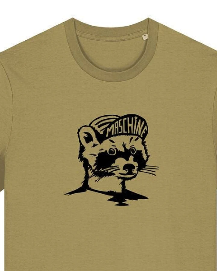 päfjes Waschbär die Maschine Fahrrad Gravel - Unisex Männer Bio Unifarben T-Shirt