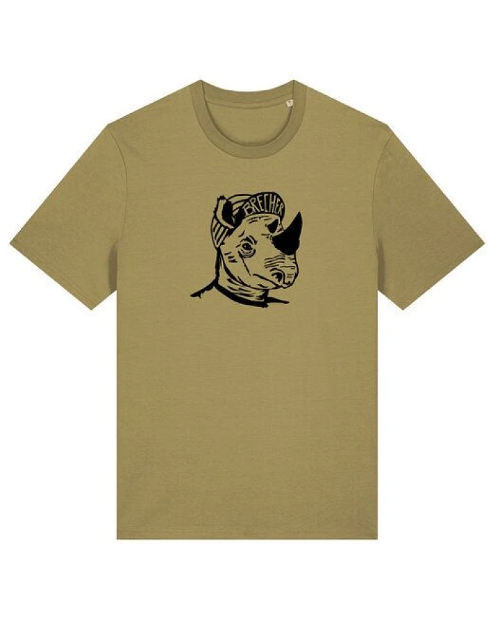 päfjes Nashorn der Brecher Fahrrad Gravel - Unisex Männer Bio Unifarben T-Shirt