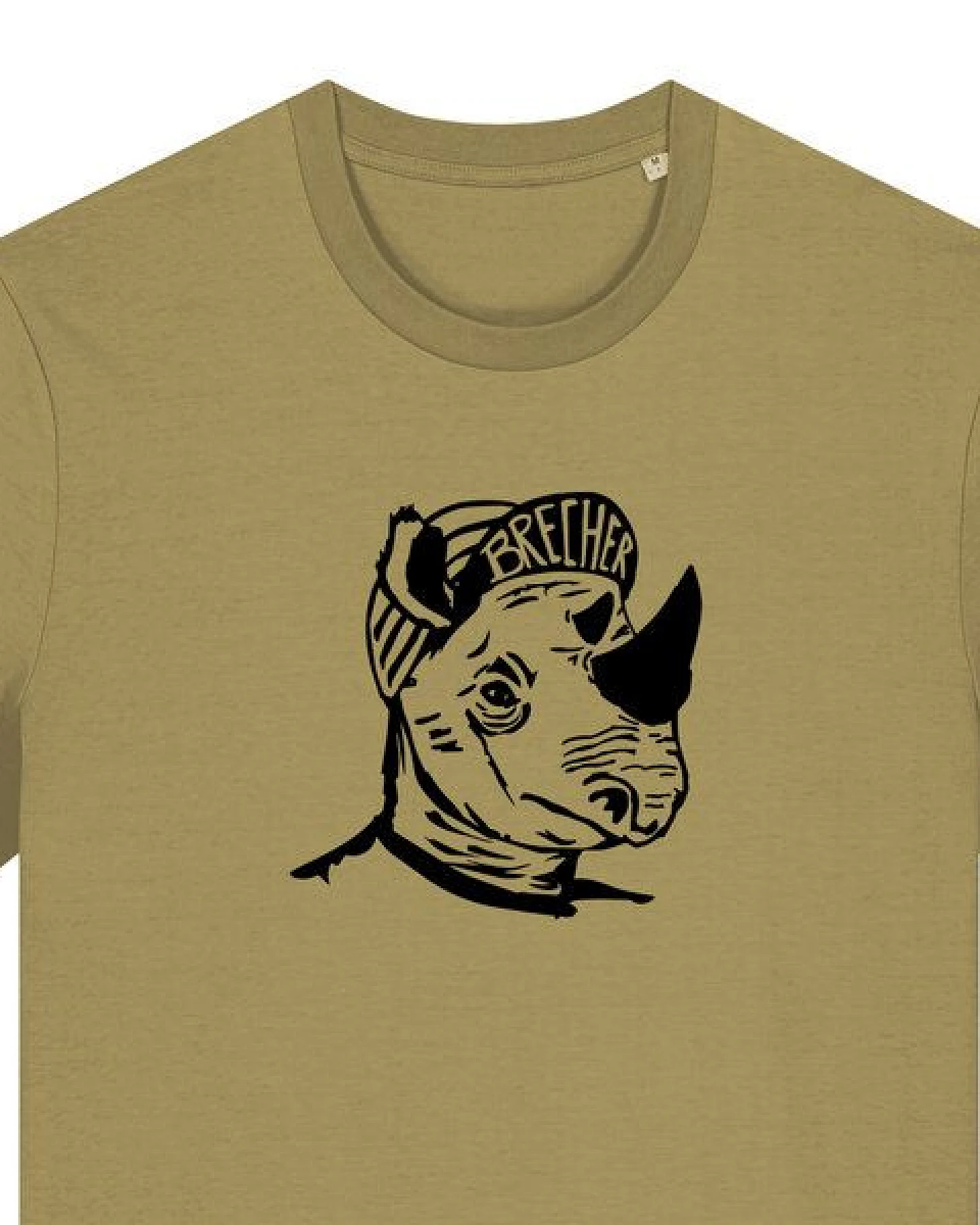 päfjes Nashorn der Brecher Fahrrad Gravel - Unisex Männer Bio Unifarben T-Shirt – Ansicht 2