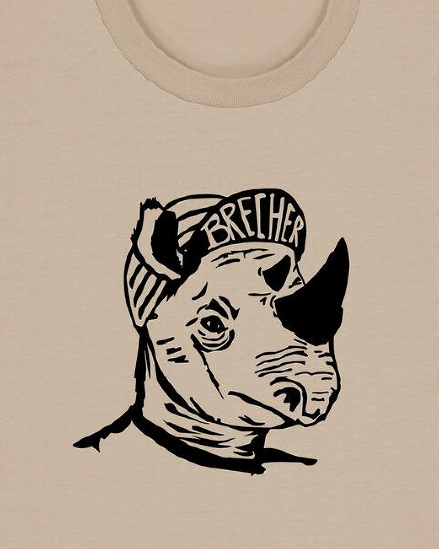 päfjes Nashorn der Brecher Fahrrad Gravel - Unisex Männer Bio Unifarben T-Shirt – Ansicht 3
