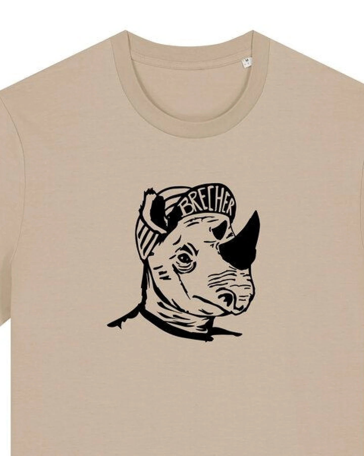 päfjes Nashorn der Brecher Fahrrad Gravel - Unisex Männer Bio Unifarben T-Shirt – Ansicht 2