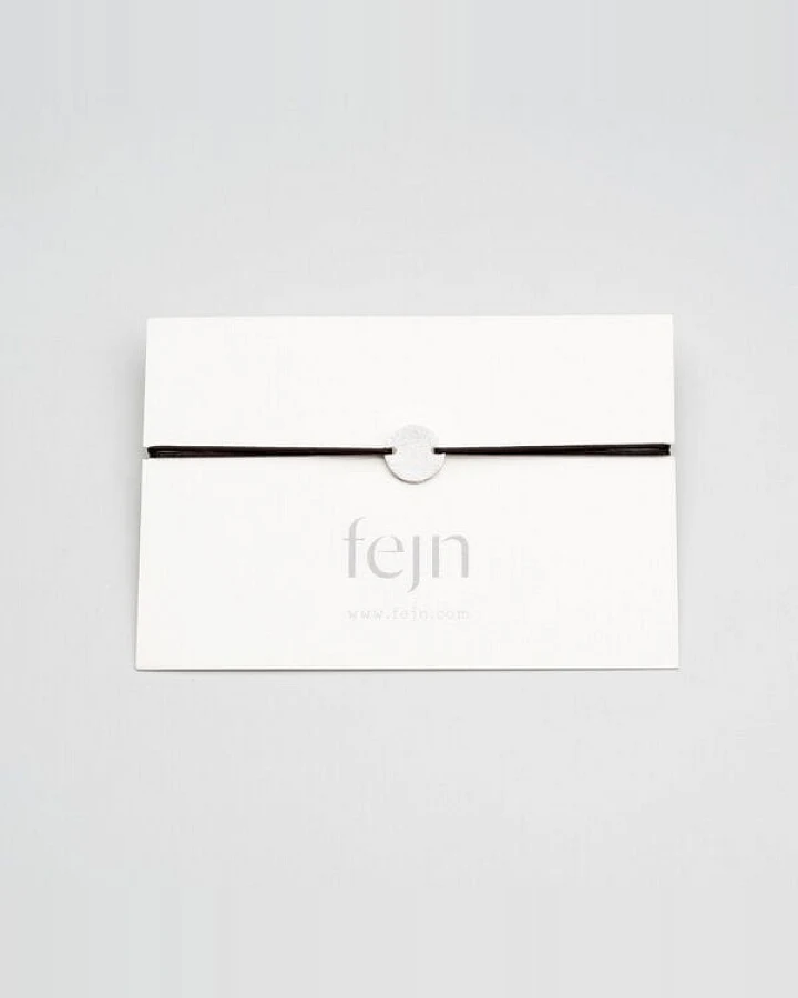 fejn jewelry Armband 'satin disc' mit farbigen Textilband