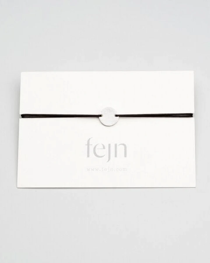 fejn jewelry Armband 'satin disc' mit farbigen Textilband
