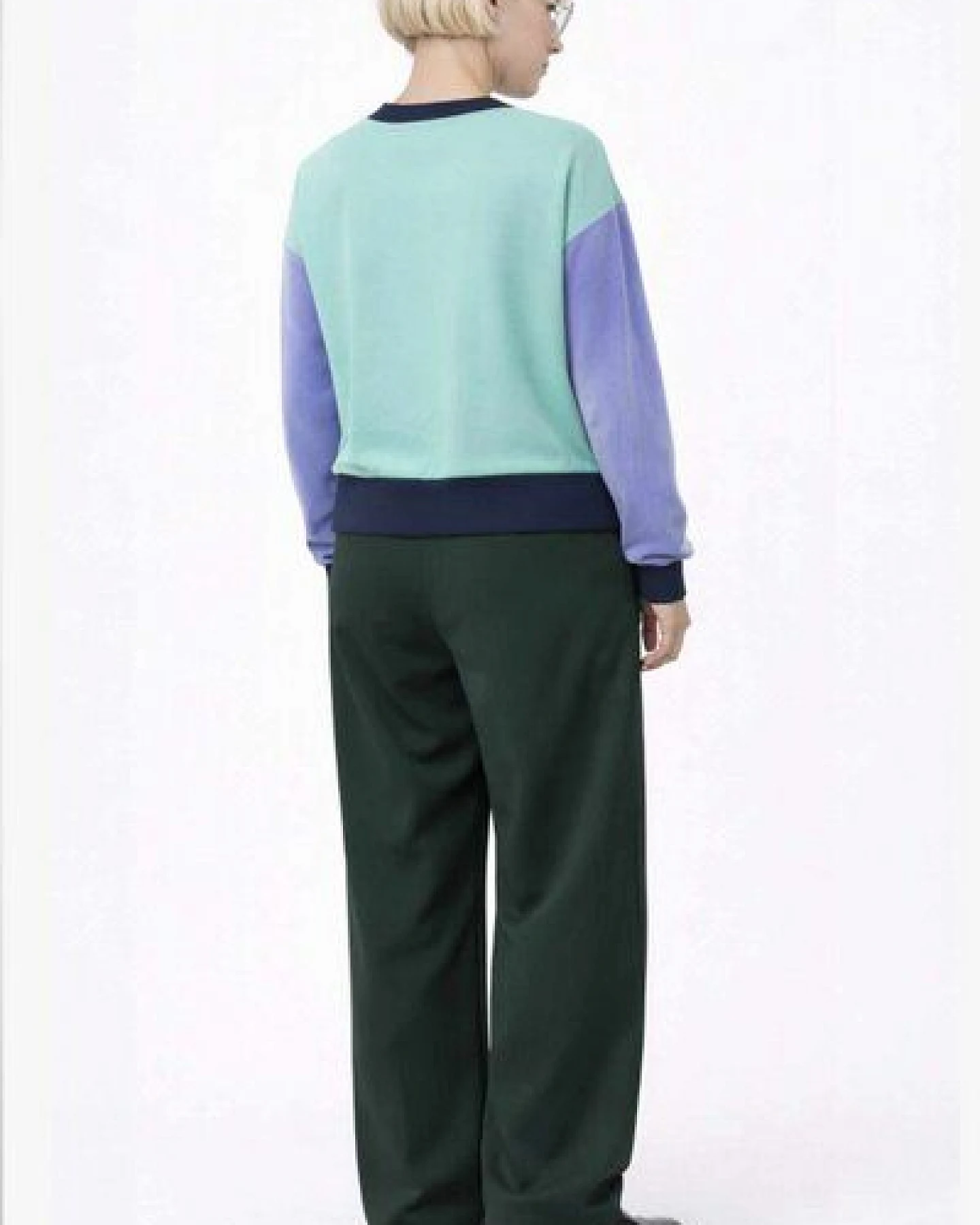 ein garten Studios Boxy Basic Sweater Color Block – Ansicht 3