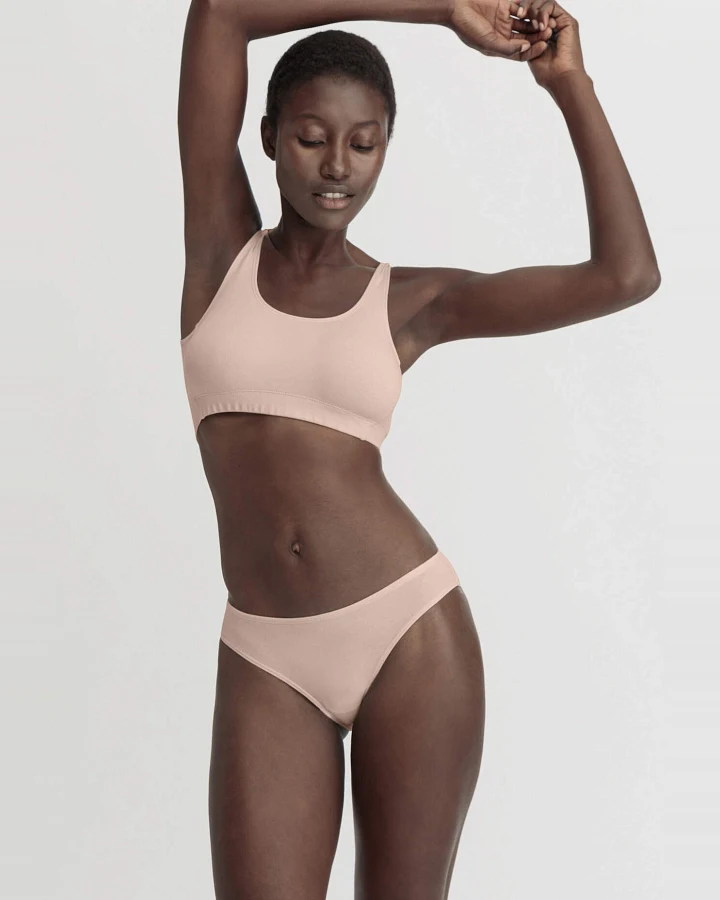 hessnatur Damen Slip Regular Cut COTTON FEEL aus Bio-Baumwolle - rosa - Größe 34