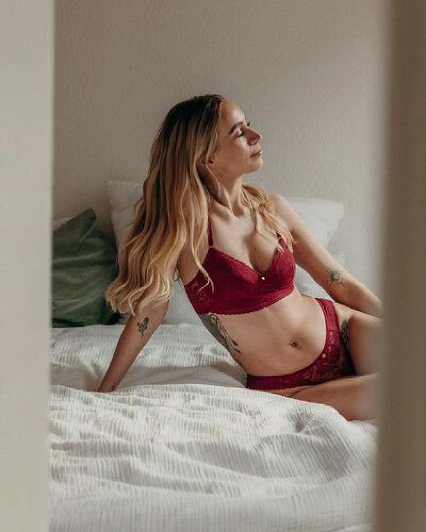 Coco Malou Softschalen-BH Juna mit Spitze in burgundy red – Ansicht 3