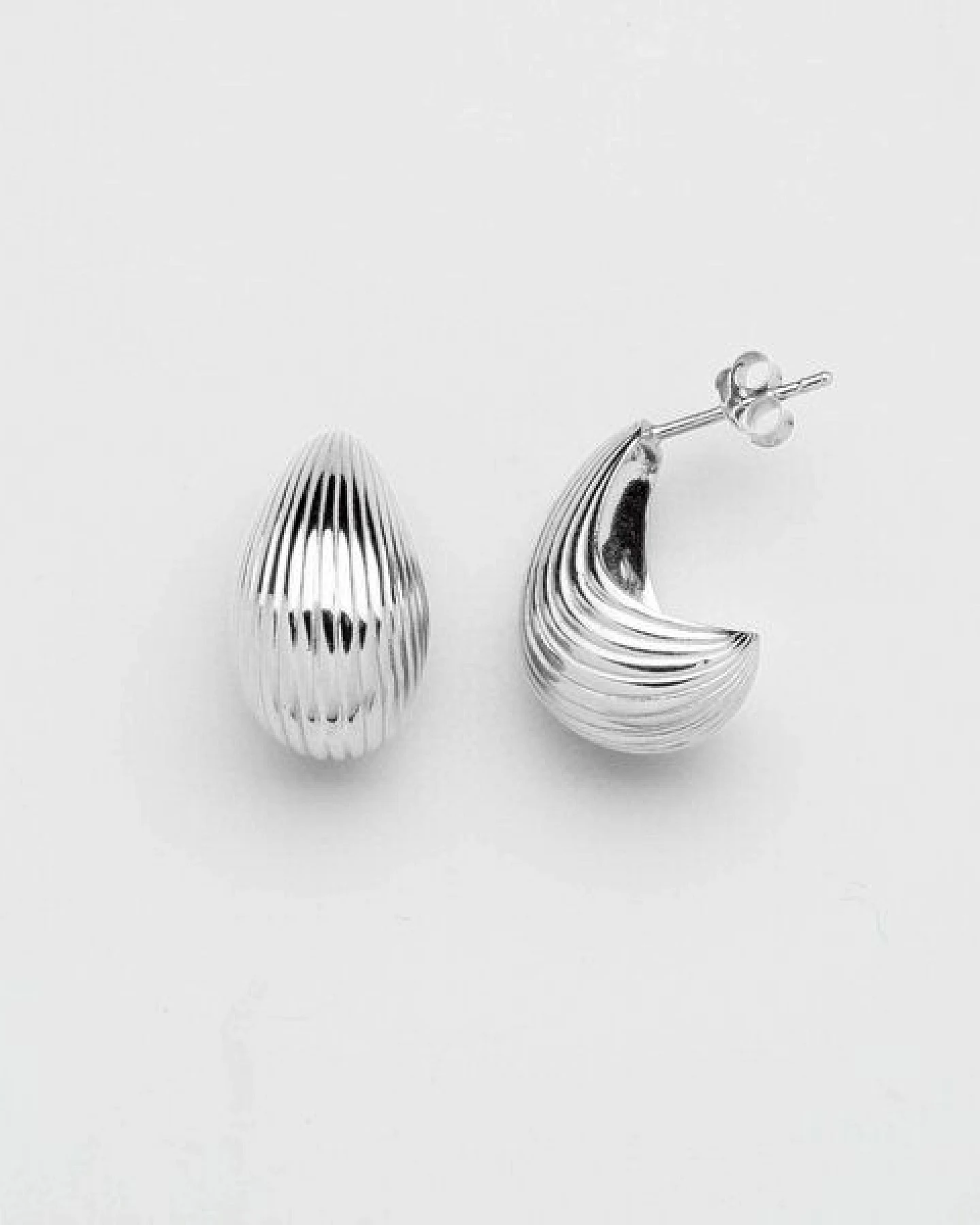 fejn jewelry Ohrstecker 'riffle drop' in Tropfenform – Ansicht 2