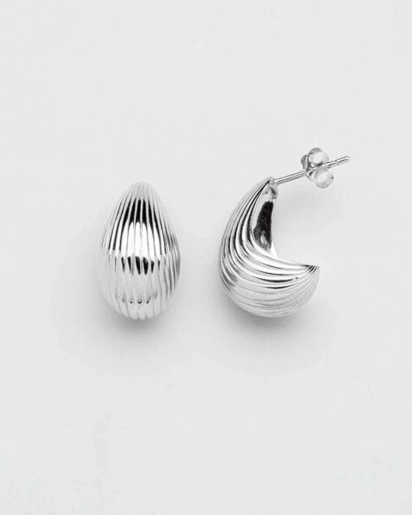fejn jewelry Ohrstecker 'riffle drop' in Tropfenform – Ansicht 2