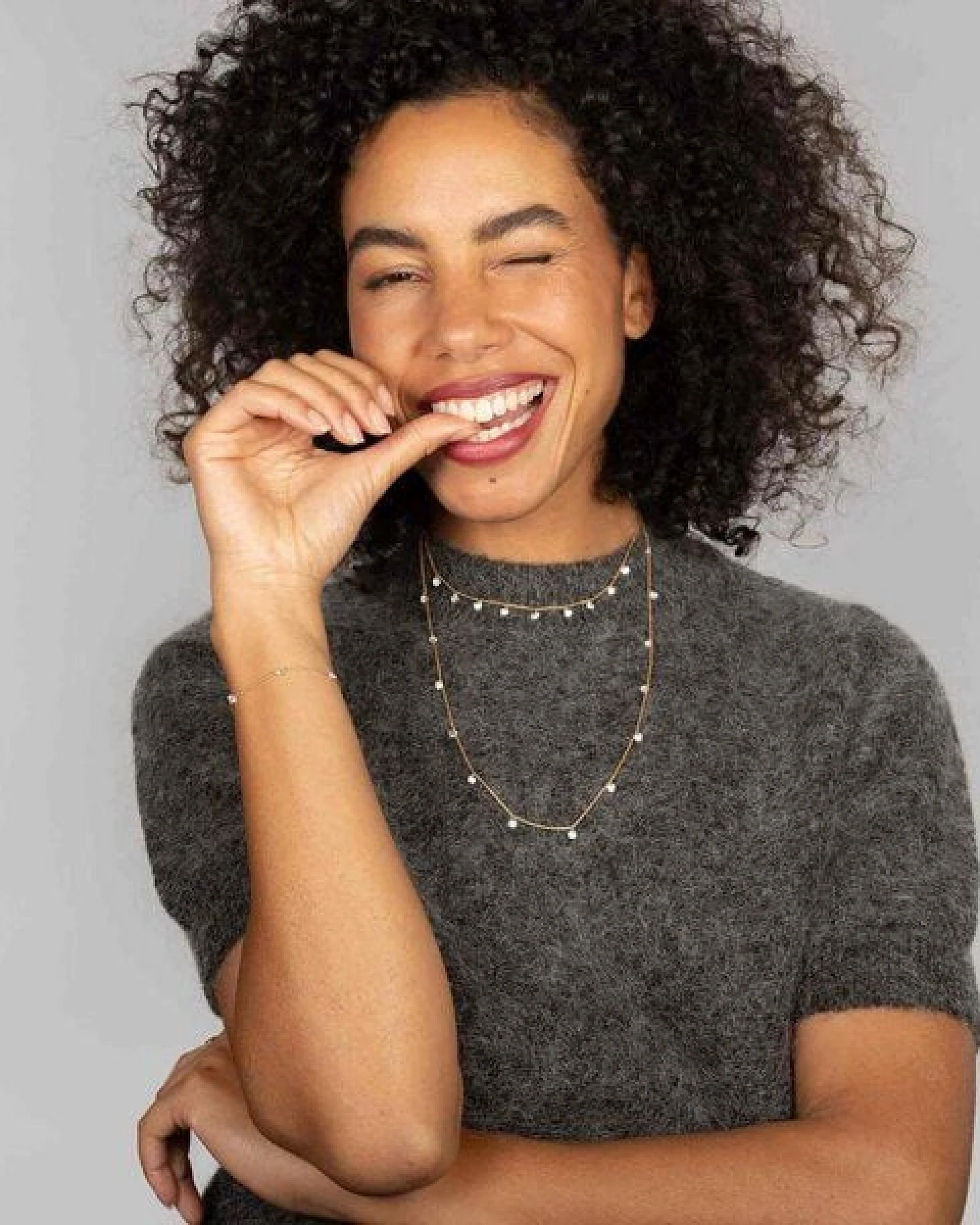 fejn jewelry Kette 'long sparkle' - mit Zirkona – Ansicht 4