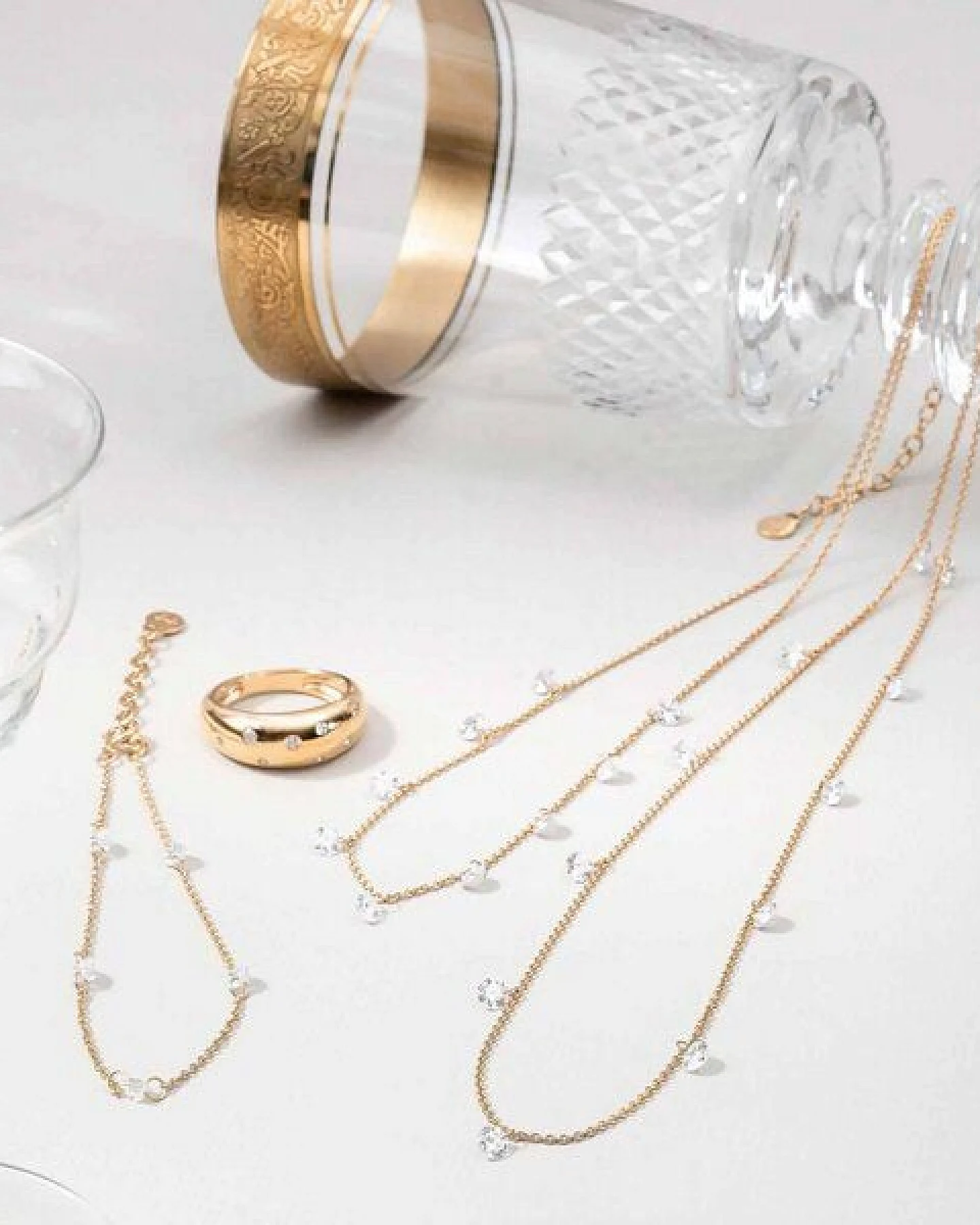 fejn jewelry Kette 'sparkle chocker' - mit Zirkona – Ansicht 4