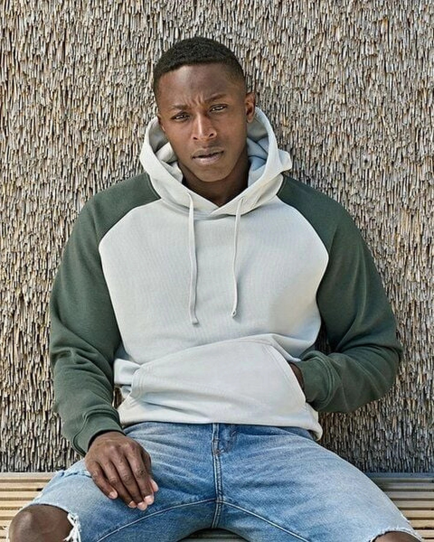 TeeJays Herren Hoodie Kapuzenpullover Sweater Two Tone Bio - Baumwolle bis 3XL Hoody – Ansicht 2