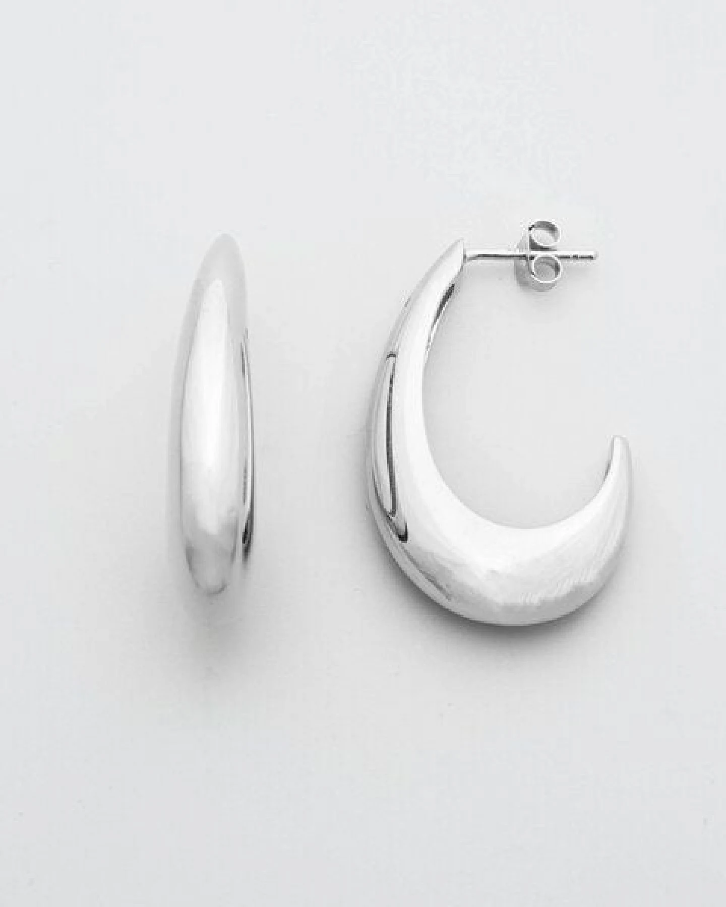 fejn jewelry Creole 'open dome hoop" - offene Huggies – Ansicht 2