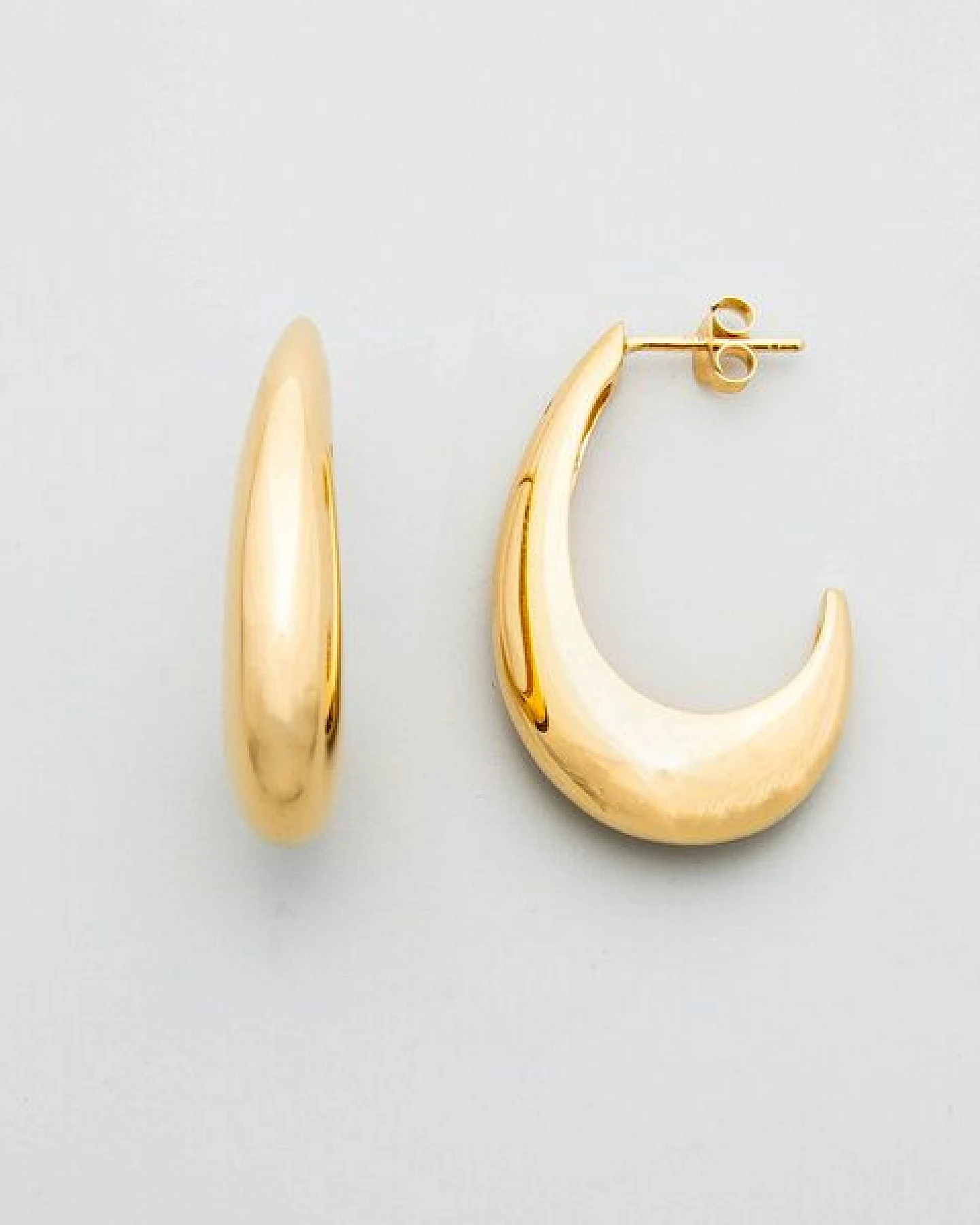 fejn jewelry Creole 'open dome hoop" - offene Huggies – Ansicht 2