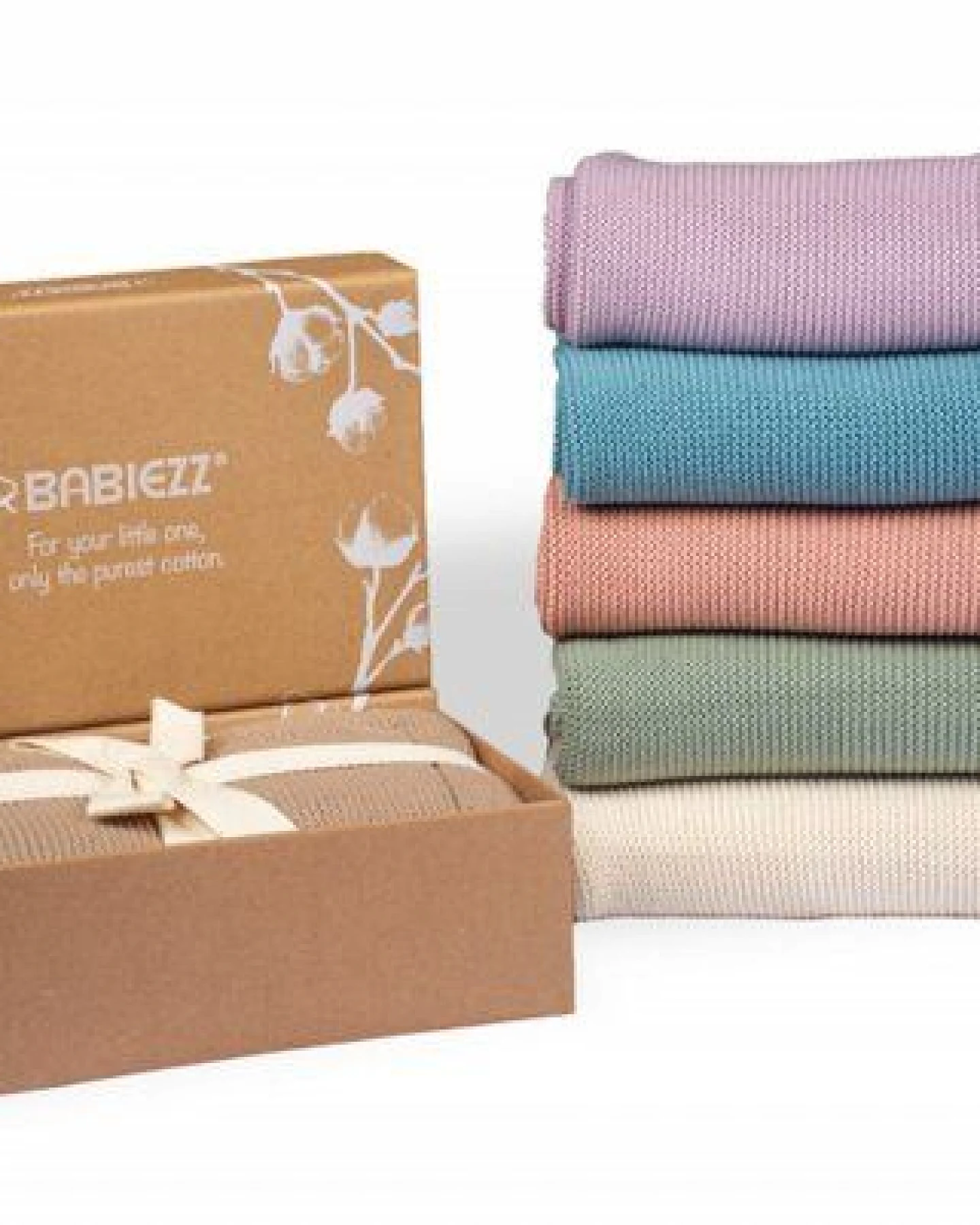 A&R Textile A&R Babydecke Strickdecke 80 x 100 cm Bio Baumwolle hergestellt in Europa in eleganter Geschenkverpackung – Ansicht 2