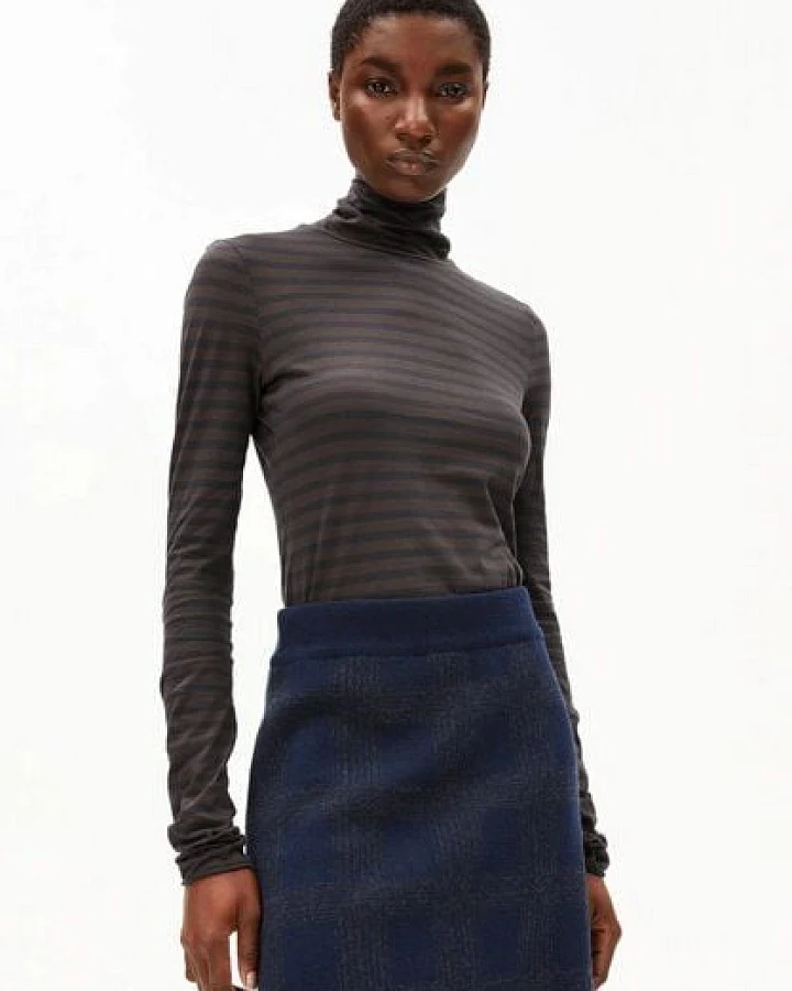 ARMEDANGELS Grazilianaa Stripes - walnut cream dark steel