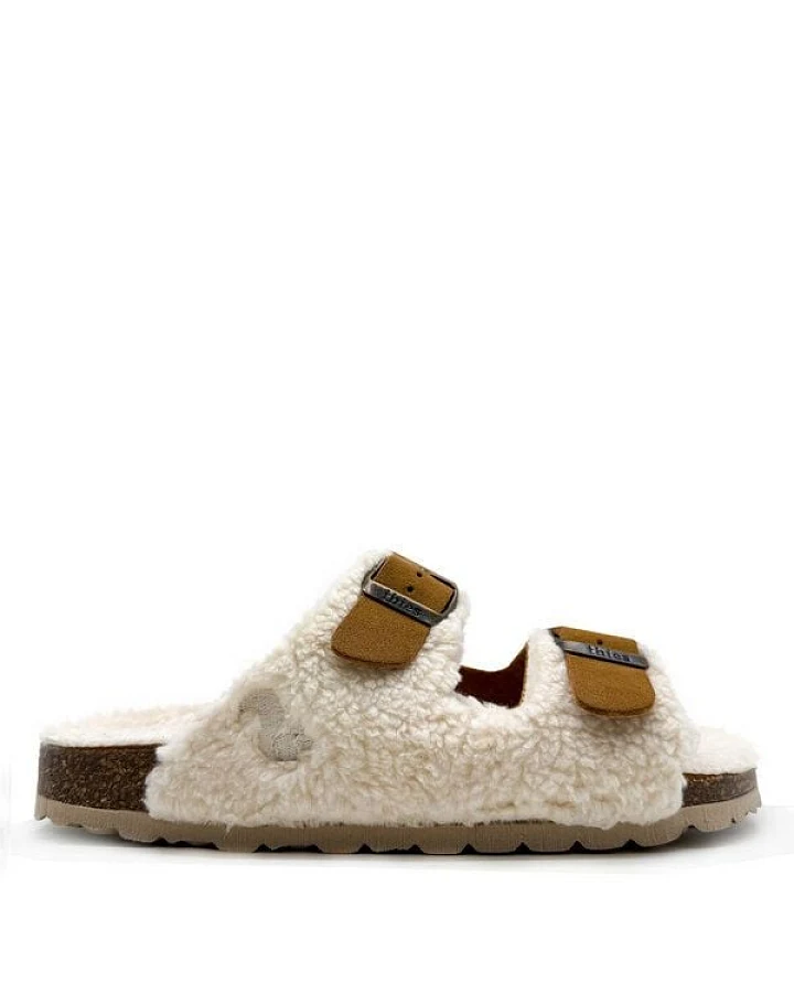 Vegane "thies ® Eco Teddy Mixed Sandale" aus rec. PET & Biobaumwolle