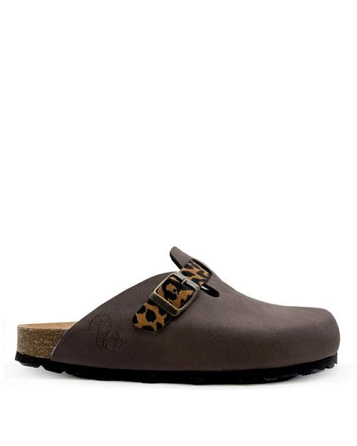 Vegane thies ® Eco Bio Belt Clogs aus rec. PET mit Kork-Tieffussbett