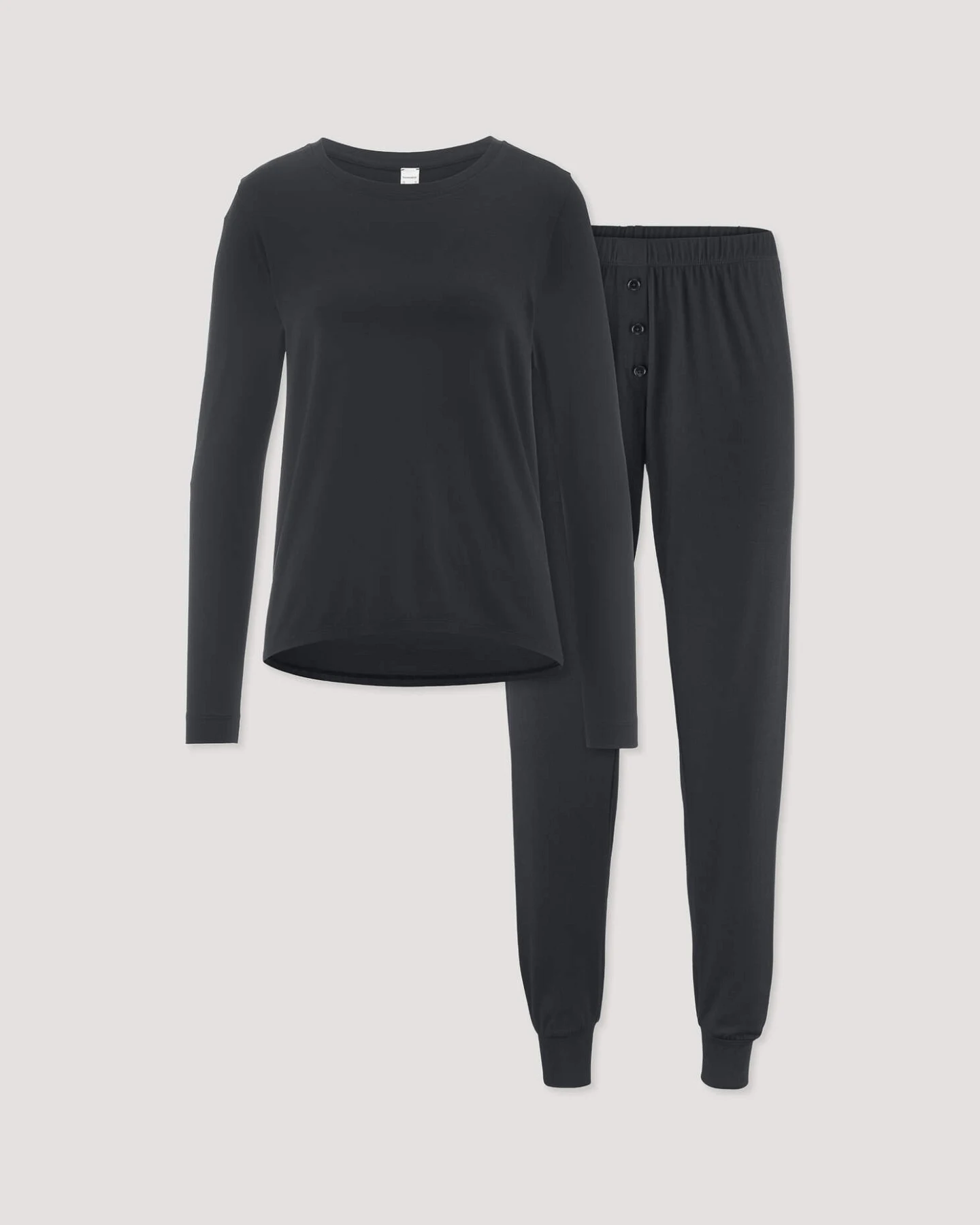 hessnatur Damen Pyjama PURE FLOW aus TENCEL™ Modal - schwarz - Größe 34 – Ansicht 3