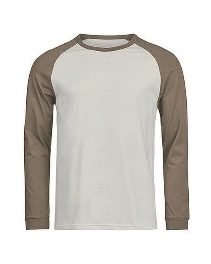 TeeJays Herren Langarm T-Shirt Two Tone Bio - Baumwolle bis 3XL Longsleeve