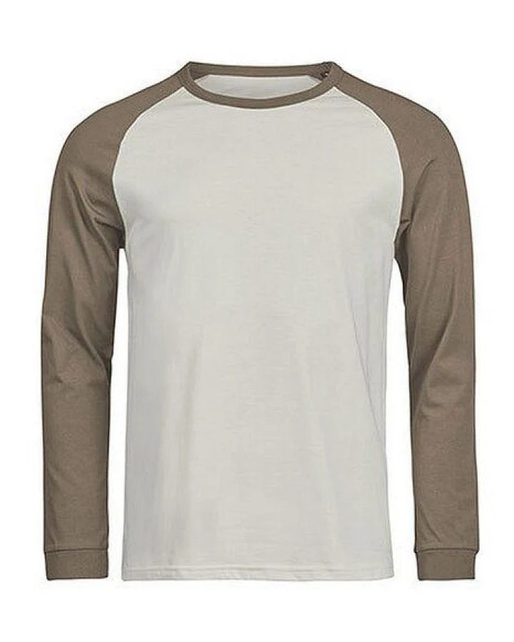 TeeJays Herren Langarm T-Shirt Two Tone Bio - Baumwolle bis 3XL Longsleeve