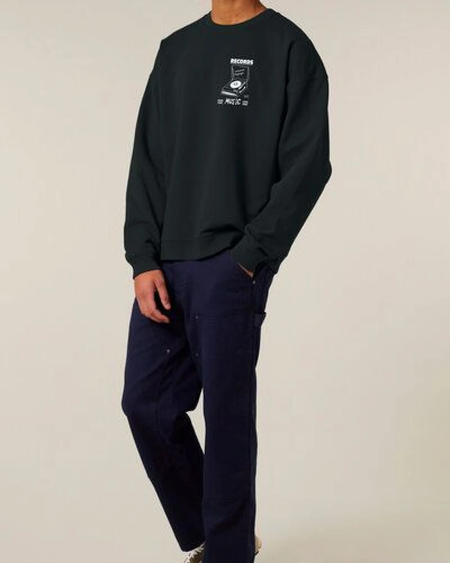 Kultgut New Recycling Hochwertiger Sweaterpullover - Records – Ansicht 2