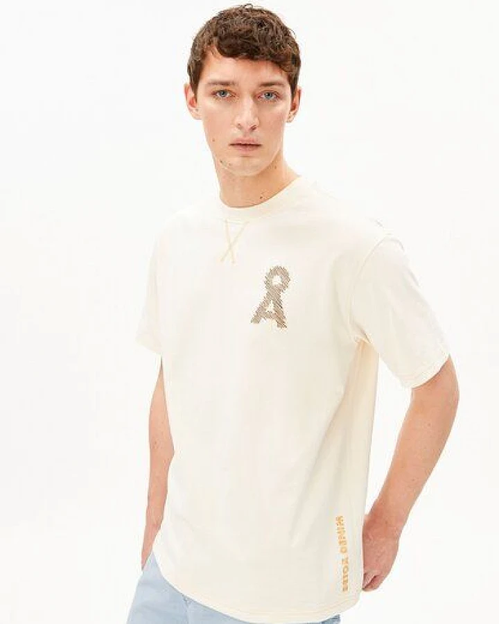 ARMEDANGELS MAARKOS DENIM BLEND Herren T-Shirt aus recyceltem Baumwoll Mix