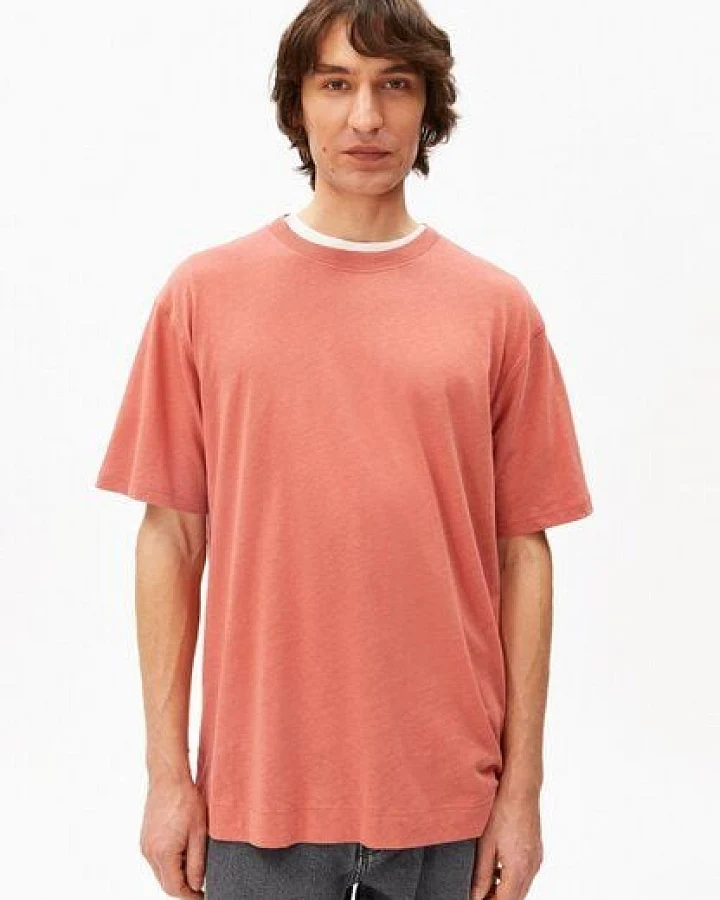 ARMEDANGELS MAARKOS LINEN Herren T-Shirt aus Baumwoll-Leinen-Mix