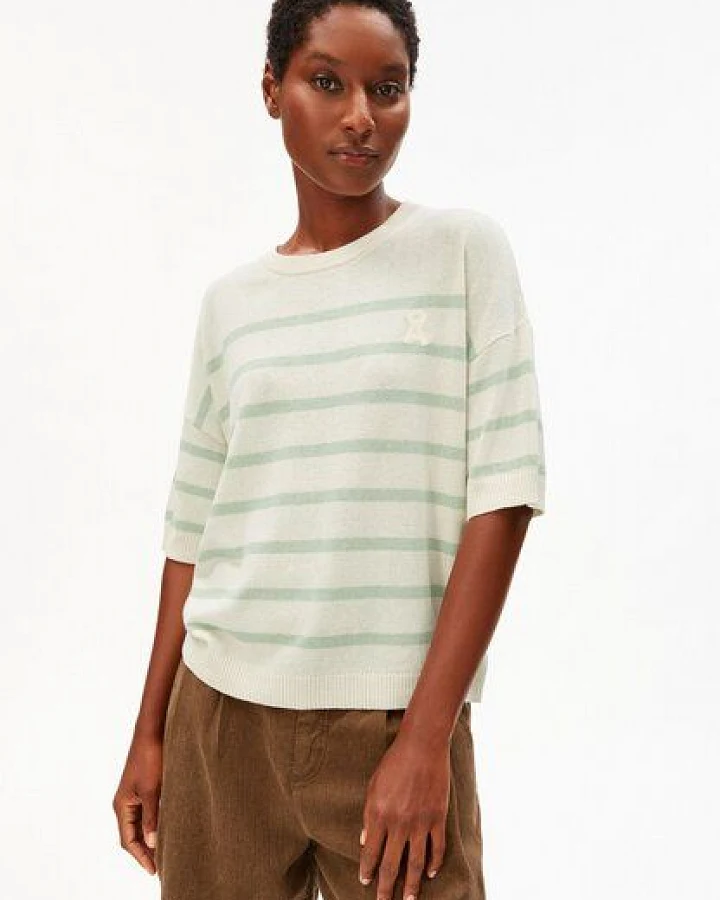 Produktseite: ARMEDANGELS STRIPE Damen Strickshirt aus Leinen-Mix